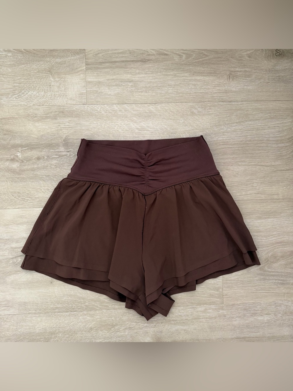 OFFLINE By Aerie Real Me Crossover Flowy Short in rich brown